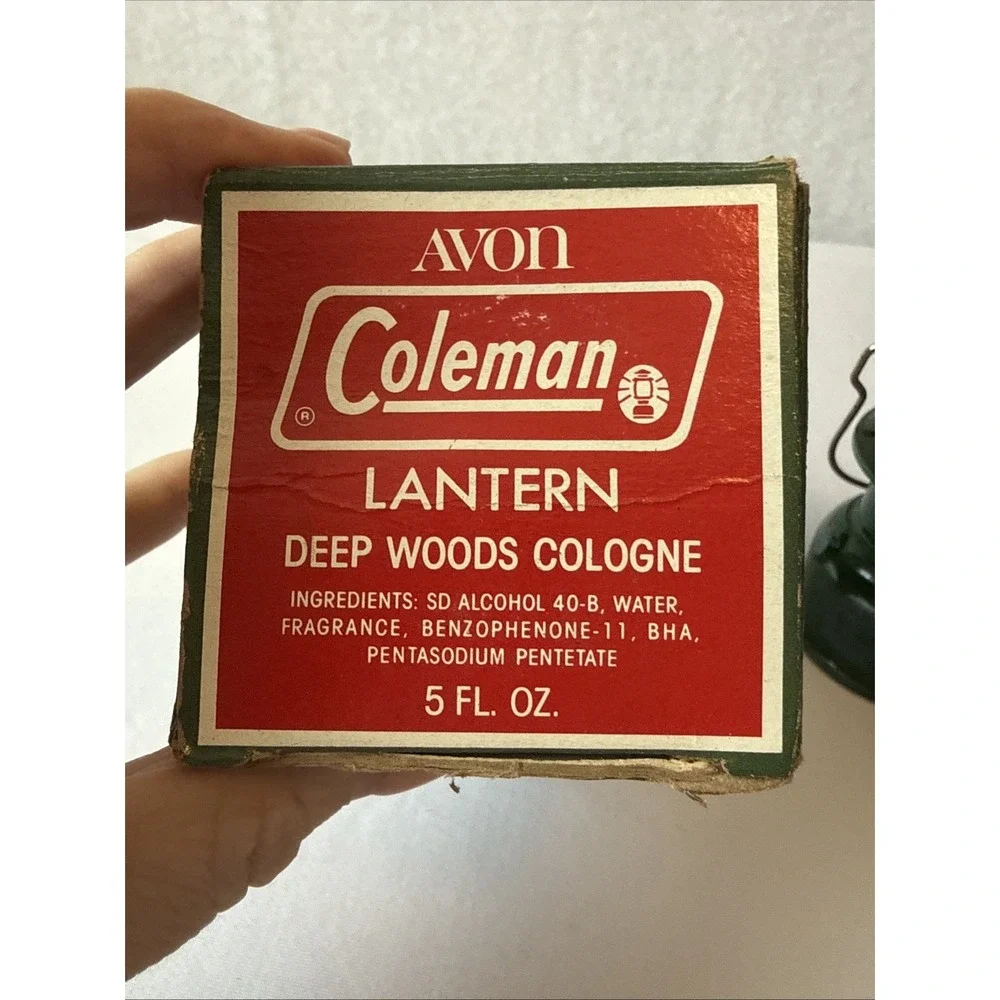 Vintage Avon 1970s Coleman Lantern Aftershave Cologne Decanter Bottle With Box